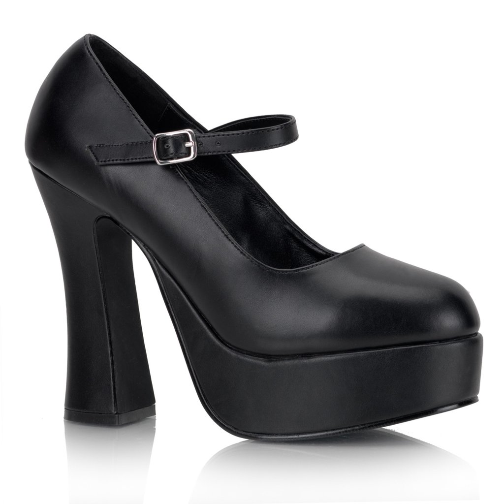 Chaussures Plateforme Demonia Dolly 50 Vegan Cuir Femme - Noir 24195-ZNOU